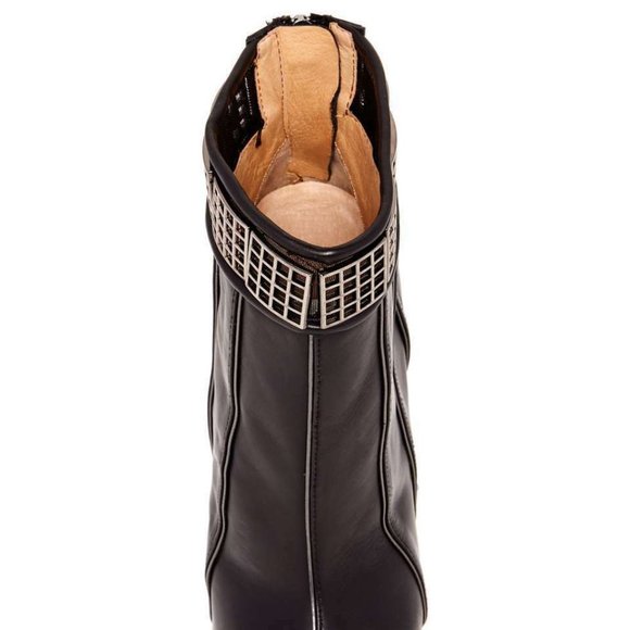 L.A.M.B. Troy Leather BLACK Ankle Boots - Picture 7 of 10